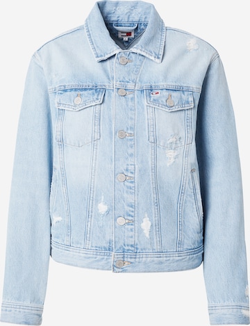 Tommy Jeans Демисезонная куртка в Синий: спереди