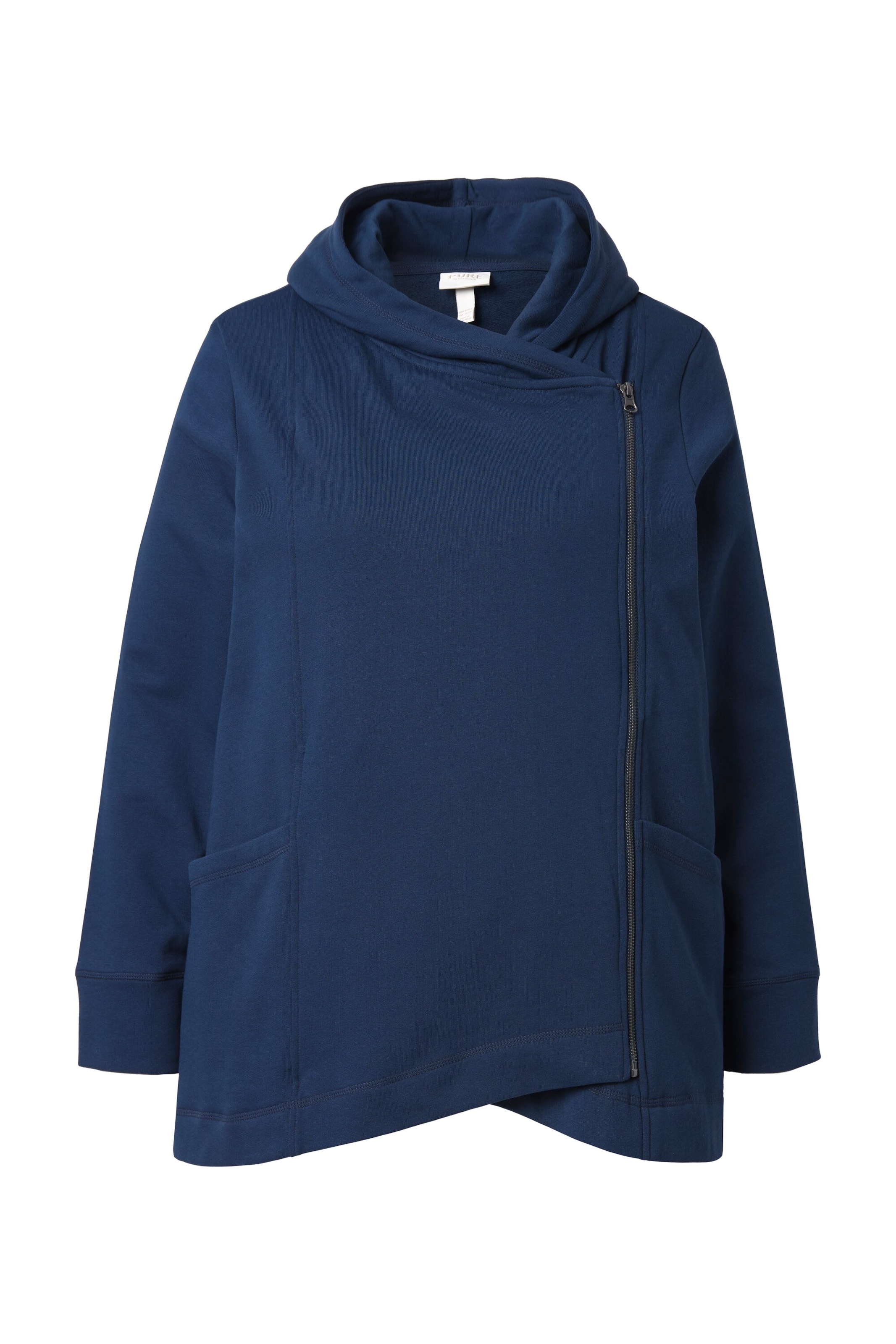 Ulla Popken Sweatjacke in Blau: Vorderseite
