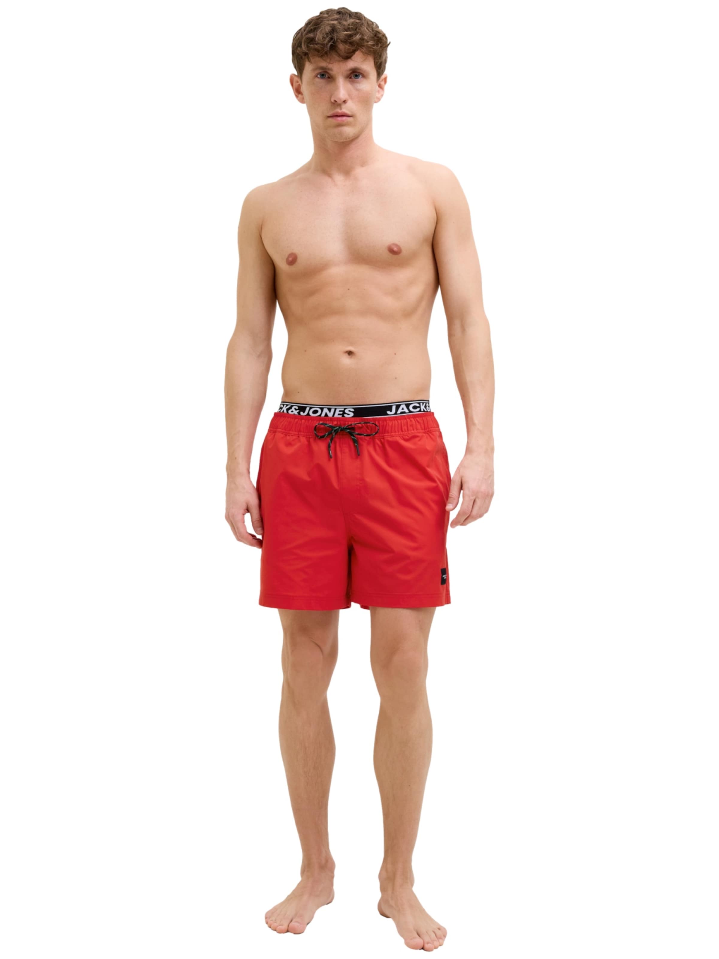 Pantaloncini da bagno 'JPSTMaui' di JACK & JONES in rosso