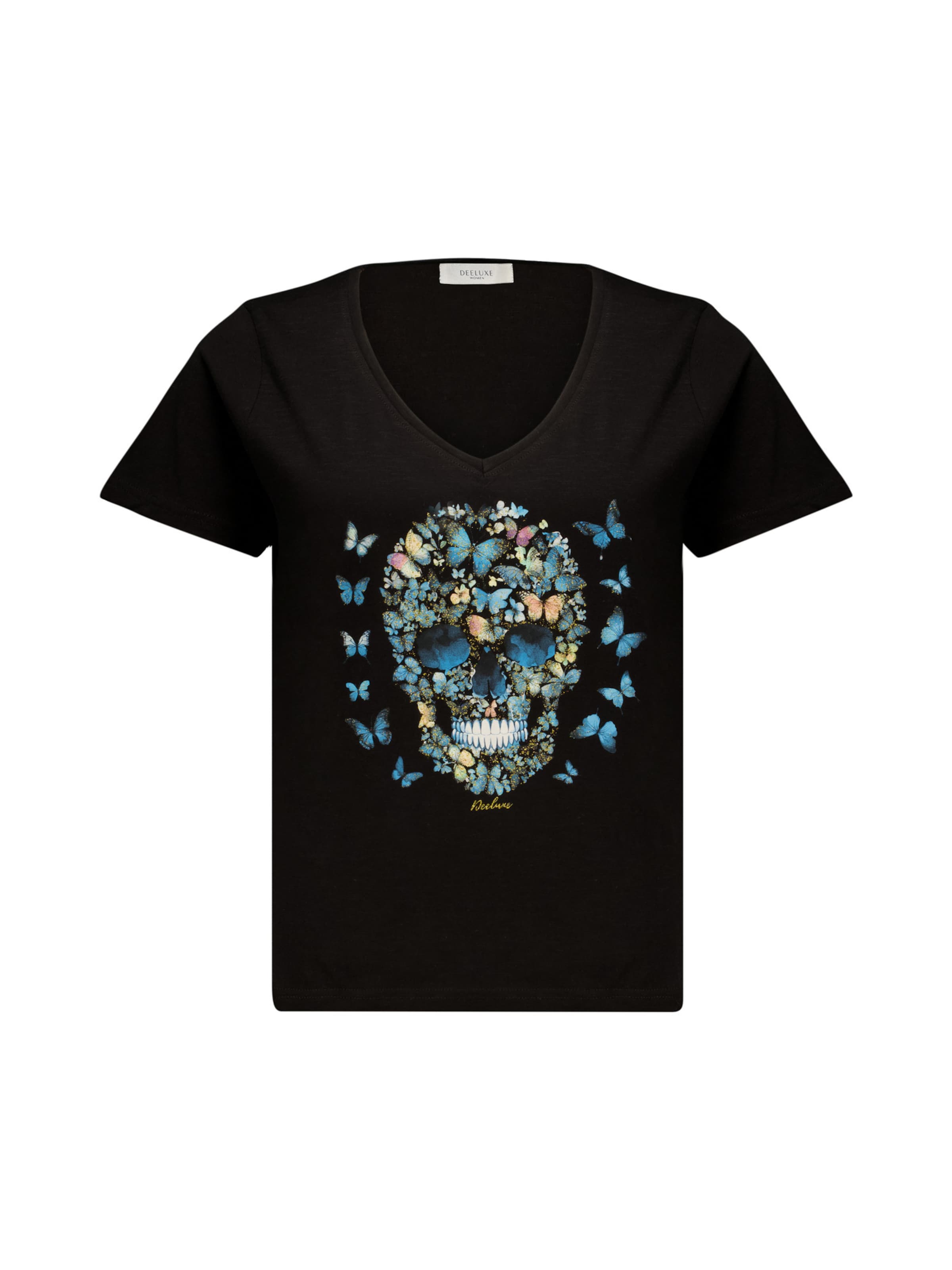 Deeluxe Shirt 'Butterskull' in Zwart: voorkant