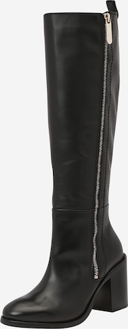 Bottes TOMMY HILFIGER en noir : devant