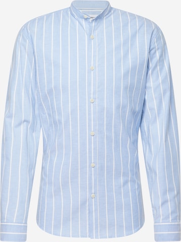 Lindbergh Regular fit Button Up Shirt 'Manderin' in Blue: front