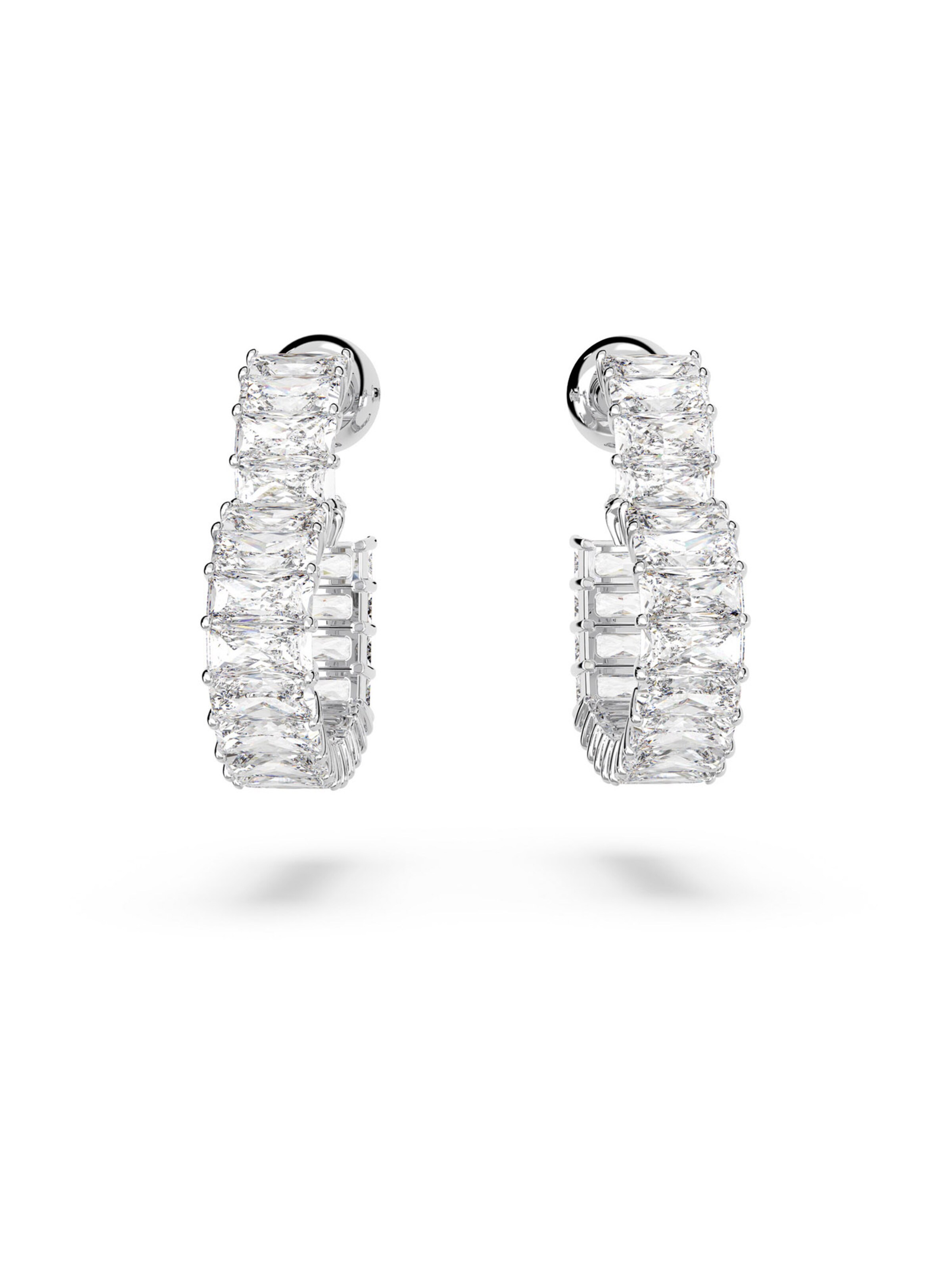 Boucles d'oreilles 'Matrix' Swarovski en argent