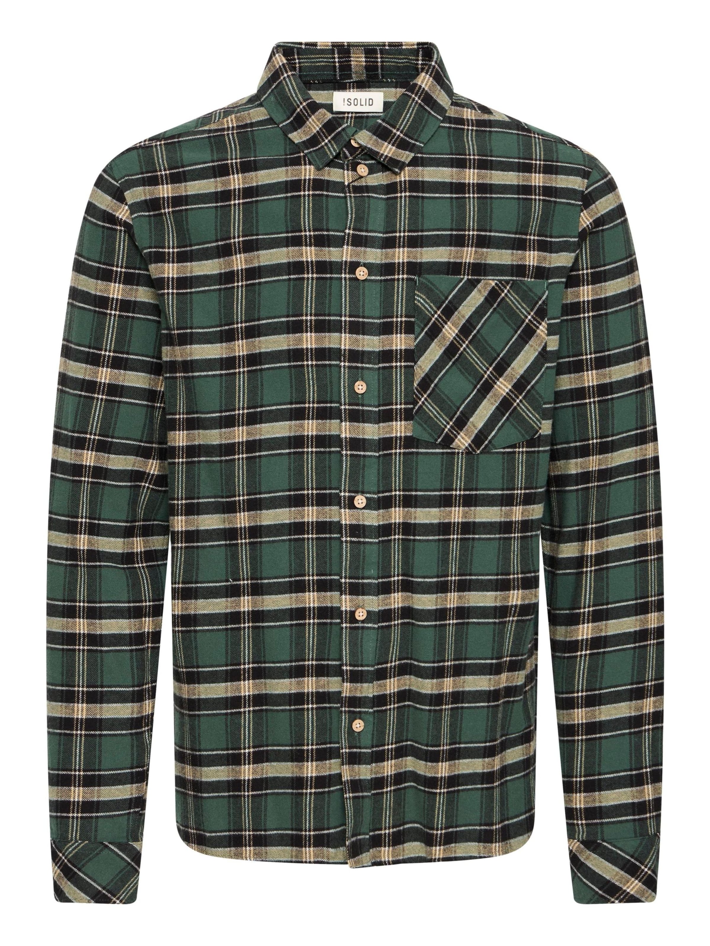 !Solid Regular fit Overhemd ' SDSTEVE ' in Groen: voorkant
