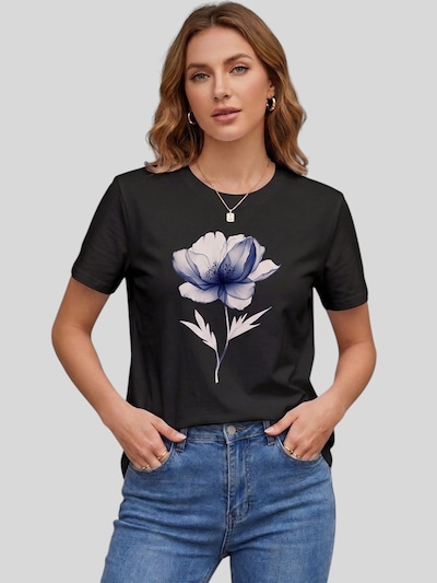 LapaPlus Shirt 'Women's Short Sleeve Shirt Summer Tops' in S in de kleur Zwart, Productweergave