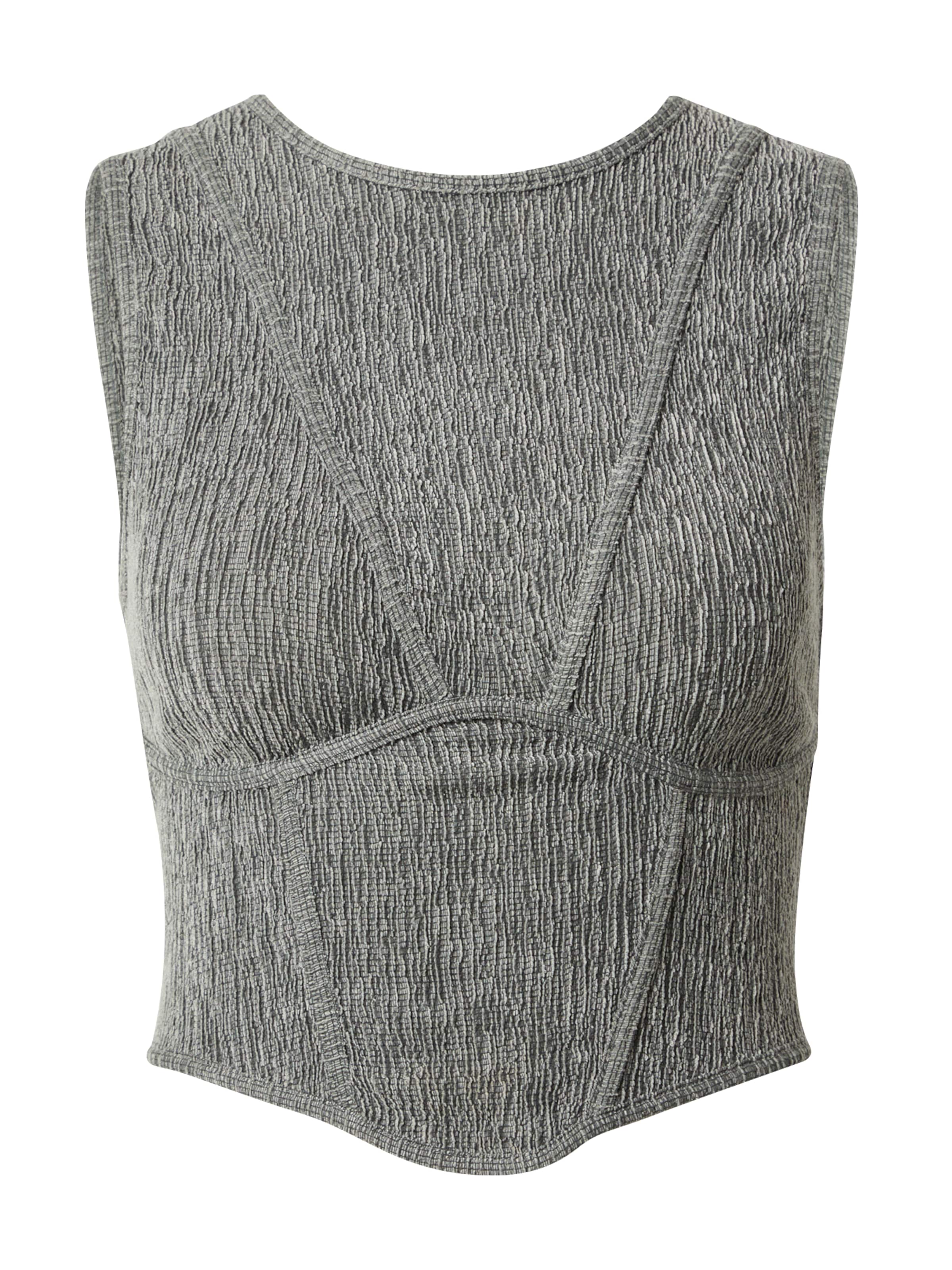 OUT OF ORBIT Haut &#x27;Sila&#x27; en gris chiné, Vue avec produit