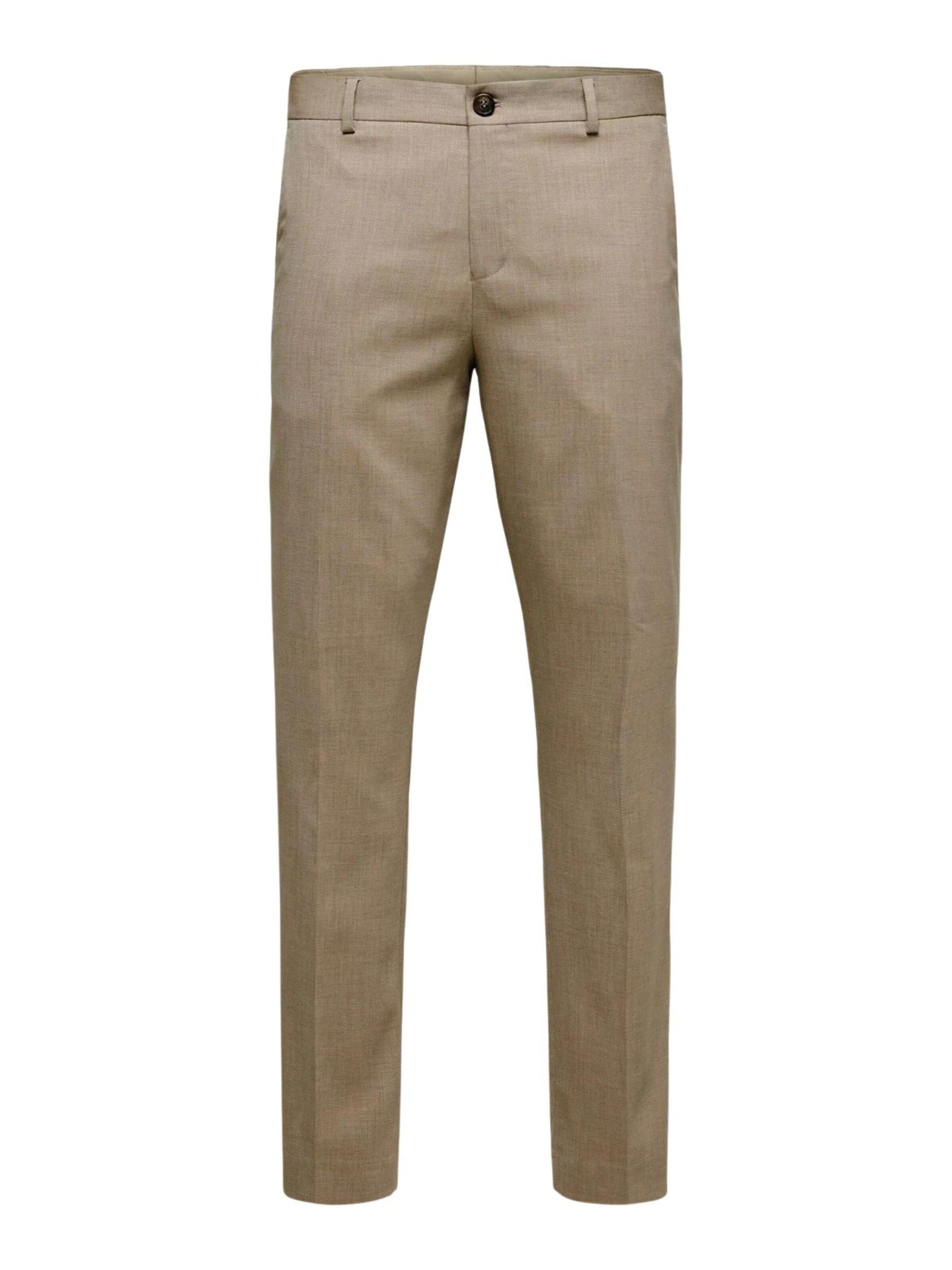 SELECTED Regular Broek '16087869' in Beige: voorkant