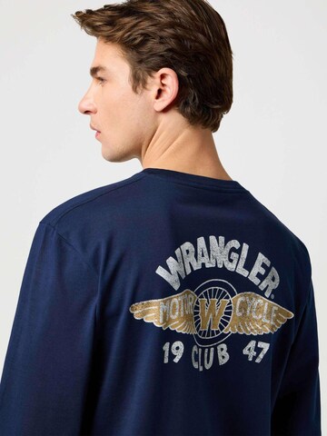 WRANGLER Shirt 'Ls Americana Tee' in Blue