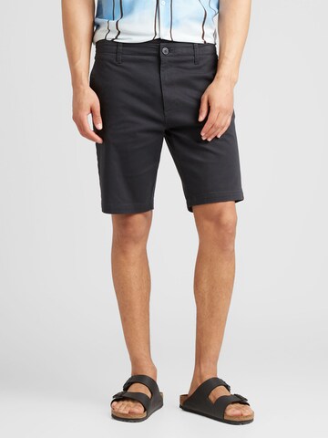 Bruun & Stengade Regular Chino Pants 'Gerhard' in Black: front