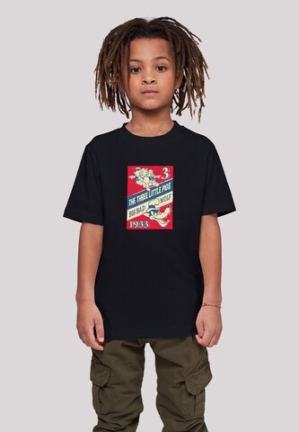 F4NT4STIC T-Shirt 'Disney Three Little Pigs And The Big Bad Wolf' in Schwarz