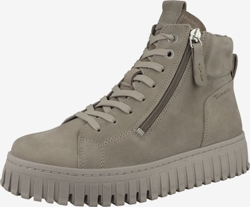 Bottines à lacets Tamaris en gris : devant