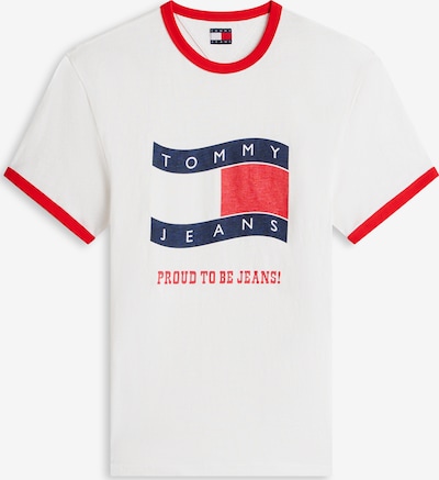 Marškinėliai iš Tommy Jeans, spalva – tamsiai mėlyna / raudona / balta, Prekių apžvalga