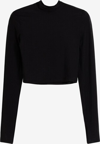 Bershka Shirt in Zwart: voorkant