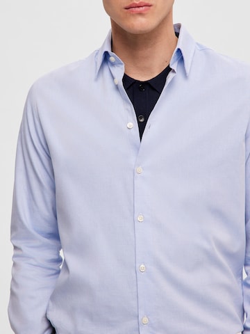 SELECTED HOMME Slim fit Button Up Shirt 'SOHO' in Blue