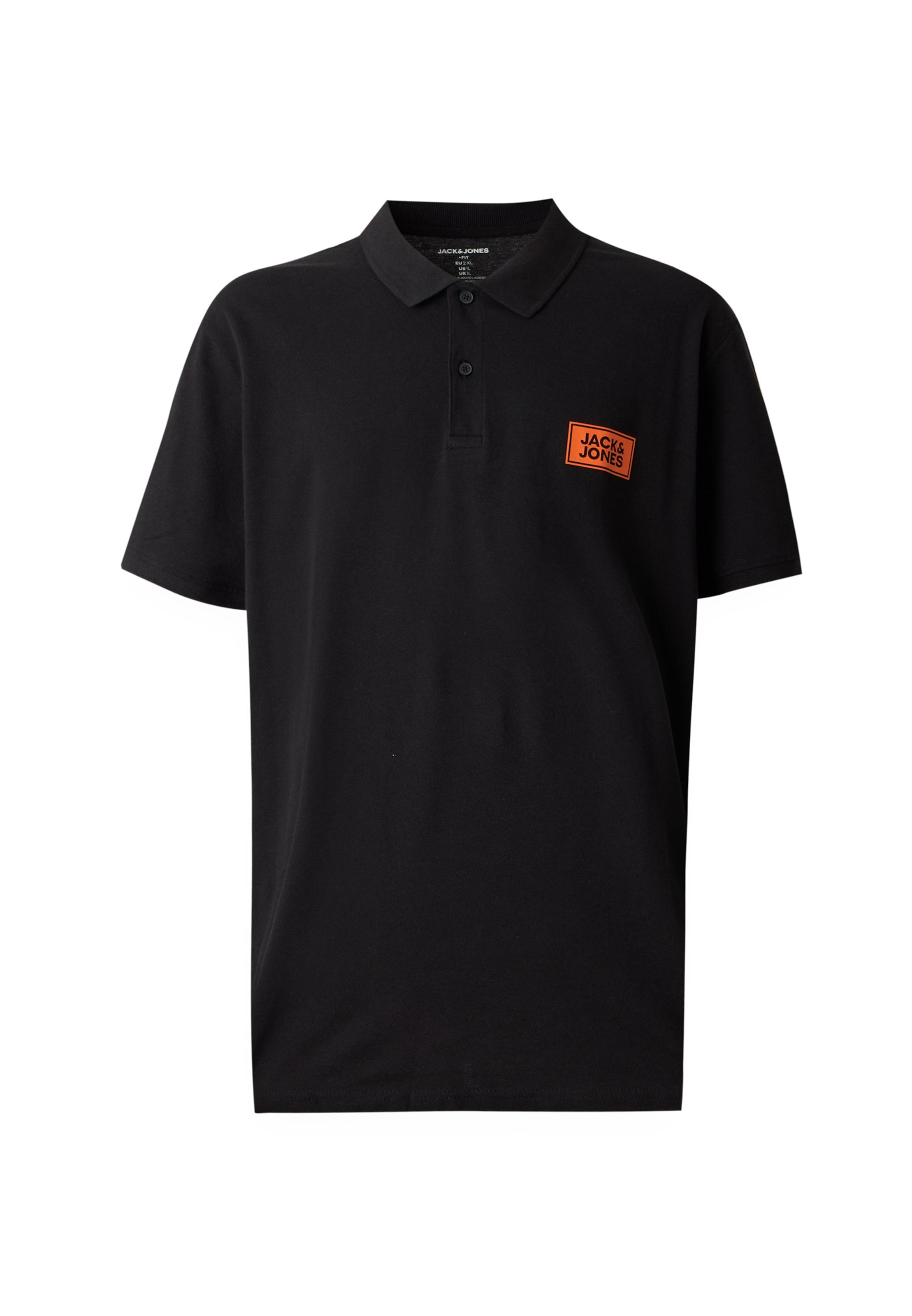 Tricou 'JJRUSH' de la Jack & Jones Plus pe negru: față