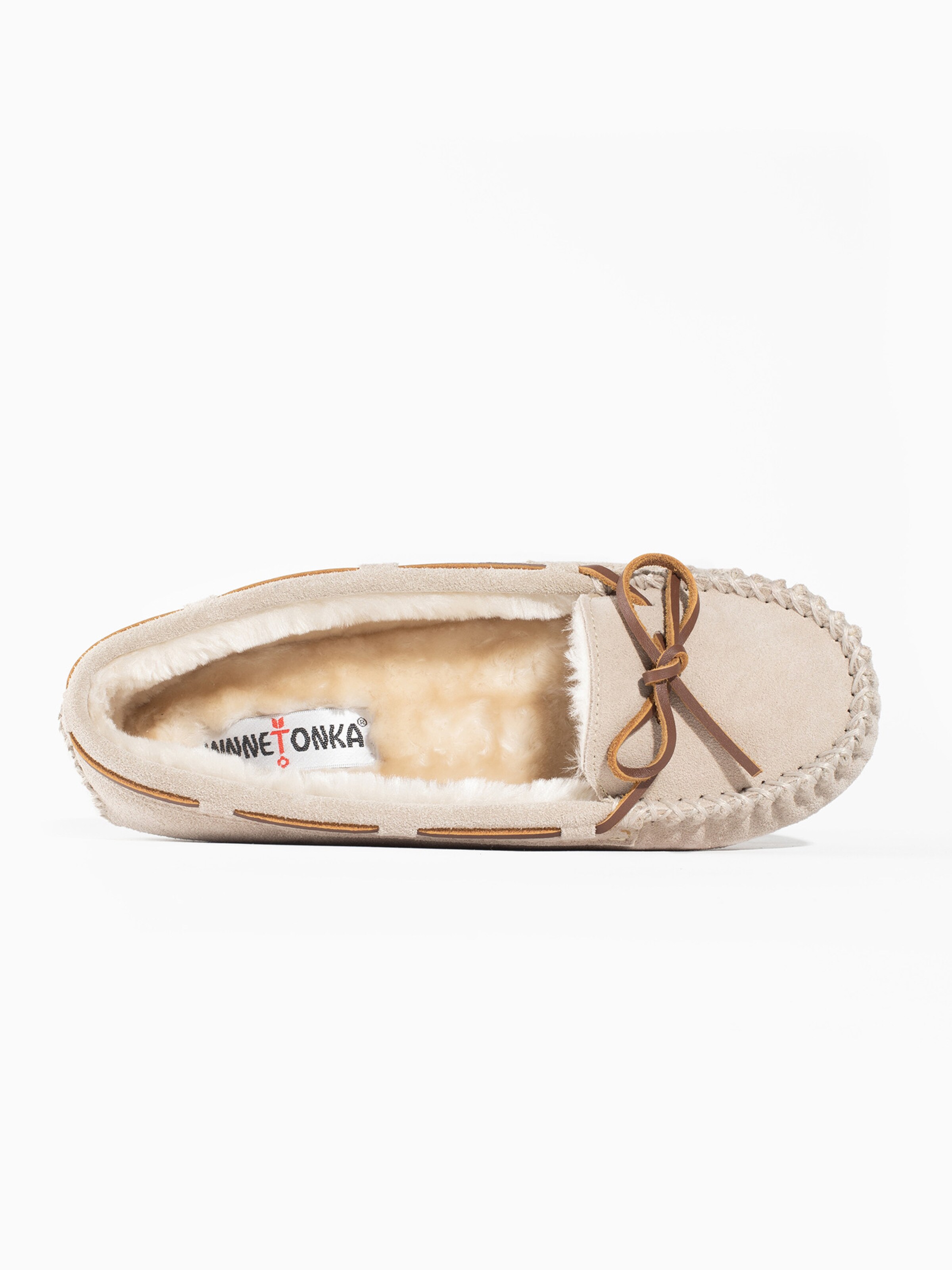 Frauen Hausschuhe Minnetonka Mokassin 'Cally' in Beige - UJ03169 Frauen Hausschuhe Minnetonka Mokassin 'Cally' in Beige - UJ03169