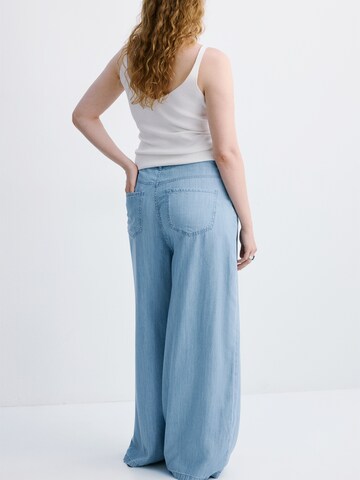 MANGO Wide leg Jeans 'Eva' i blå