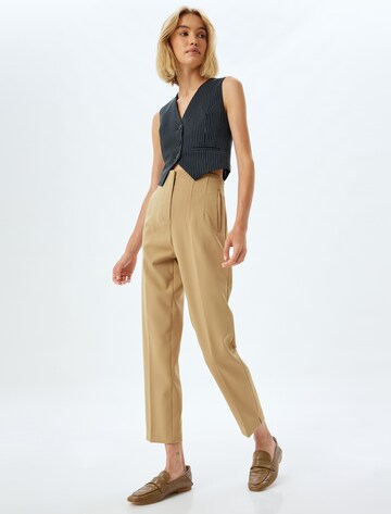 Koton Regular Pleated Pants in Beige