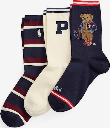 Chaussettes Polo Ralph Lauren en bleu : devant