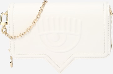 Clutch 'RANGE A-EYELIKE' de la Chiara Ferragni pe alb: față