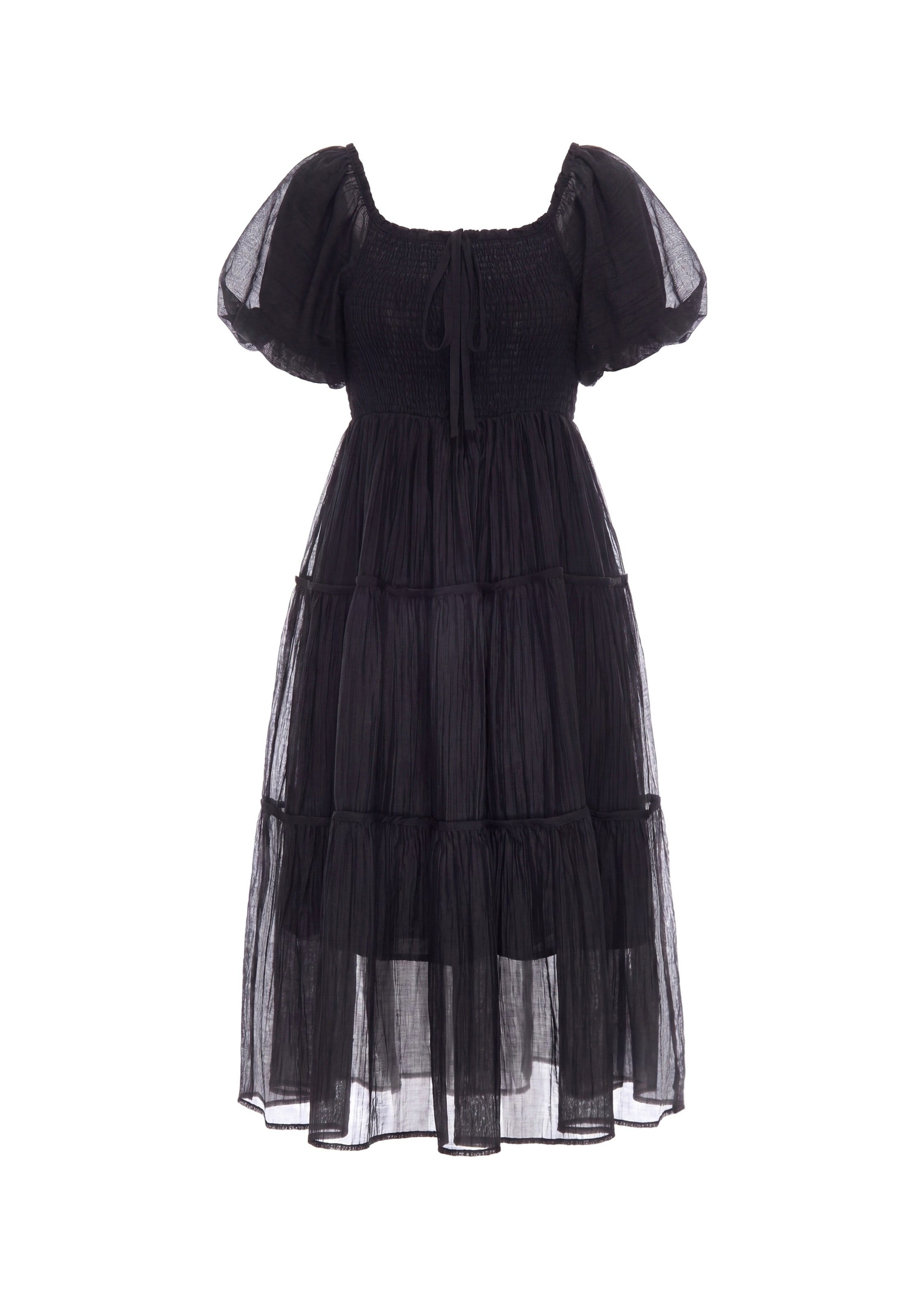Robe d’été 'Boho' IZIA en noir : devant