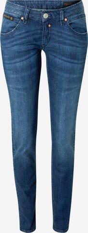 Herrlicher Slimfit Jeans in Blauw: voorkant