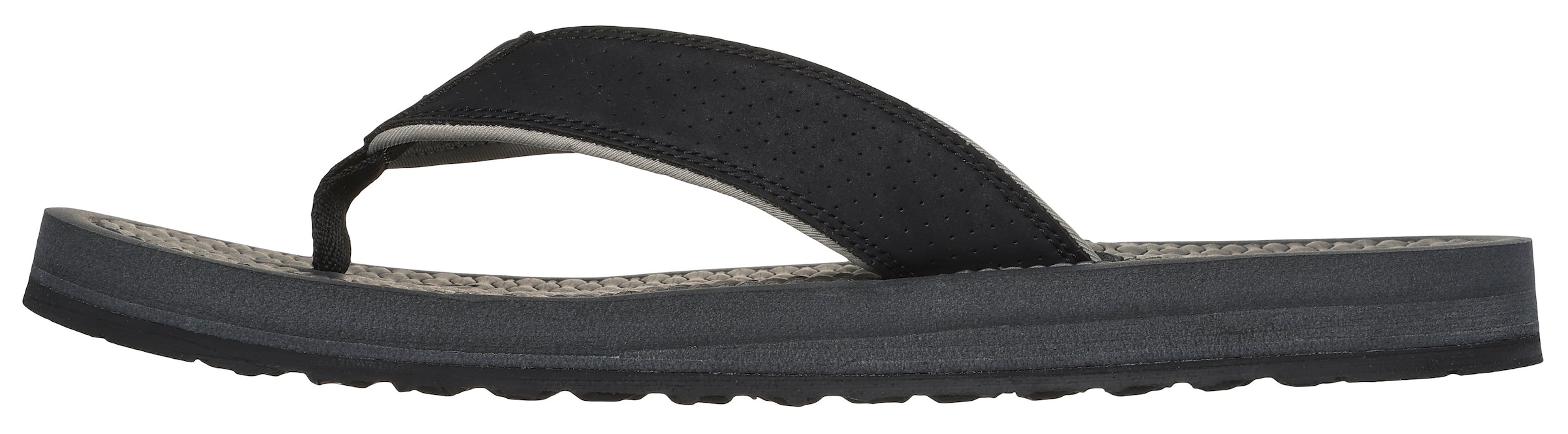 SKECHERS Zehentrenner in Schwarz: Vorderseite