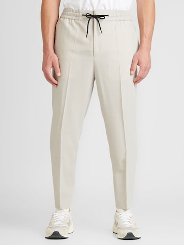 HUGO Red Slimfit Kalhoty se sklady v pase 'Howard231X' – šedá: přední strana