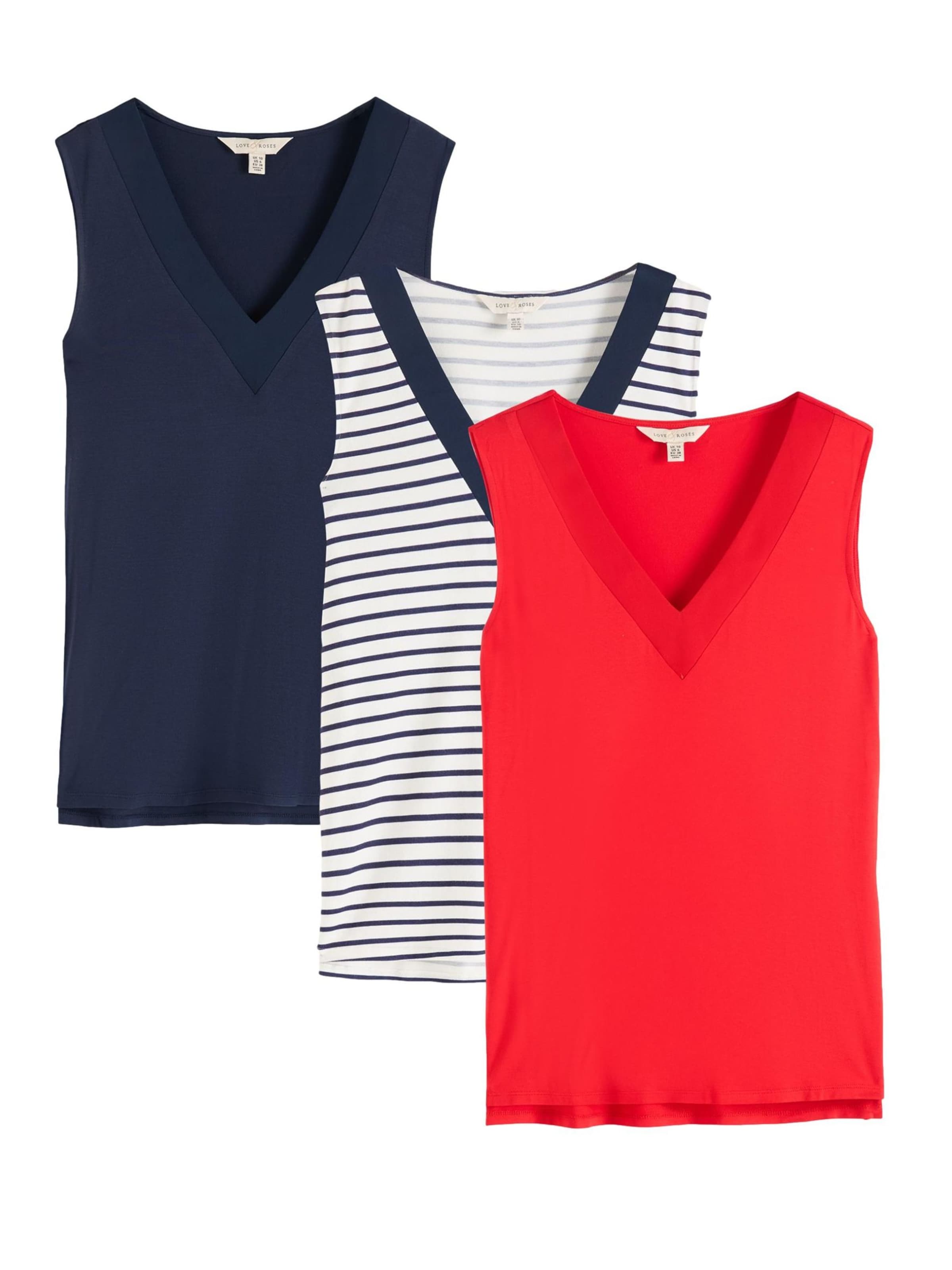 Top di love & roses in blu: frontale