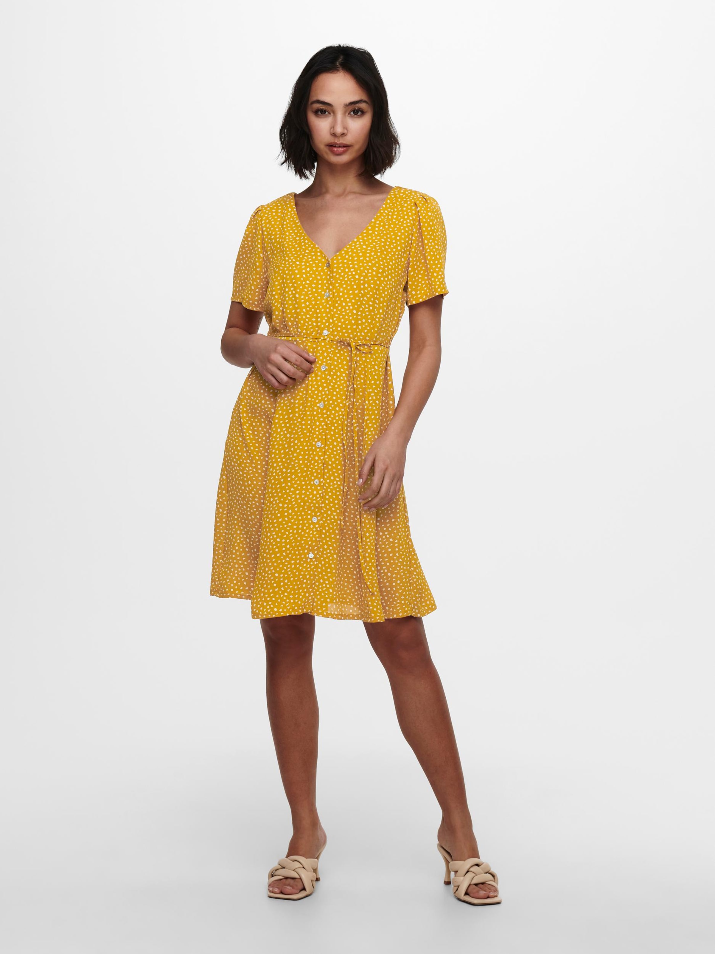 Only jurk geel sale