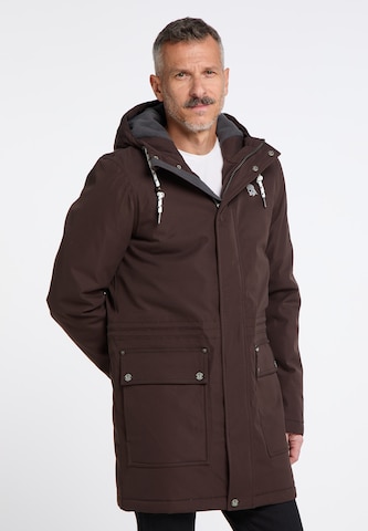 Schmuddelwedda Winterparka in Bruin: voorkant