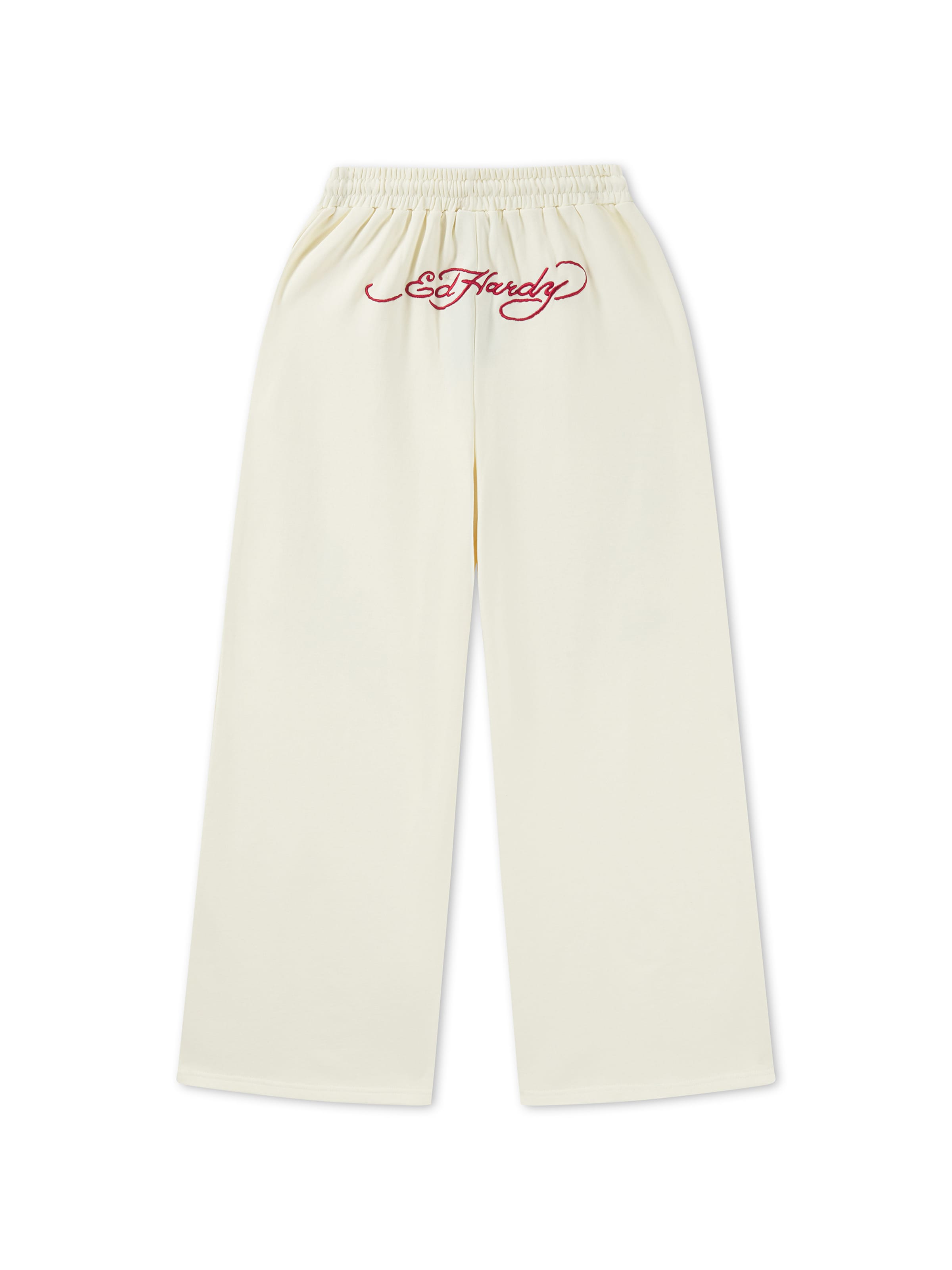Wide Leg Pantalon 'Flying Eagle' Ed Hardy en beige