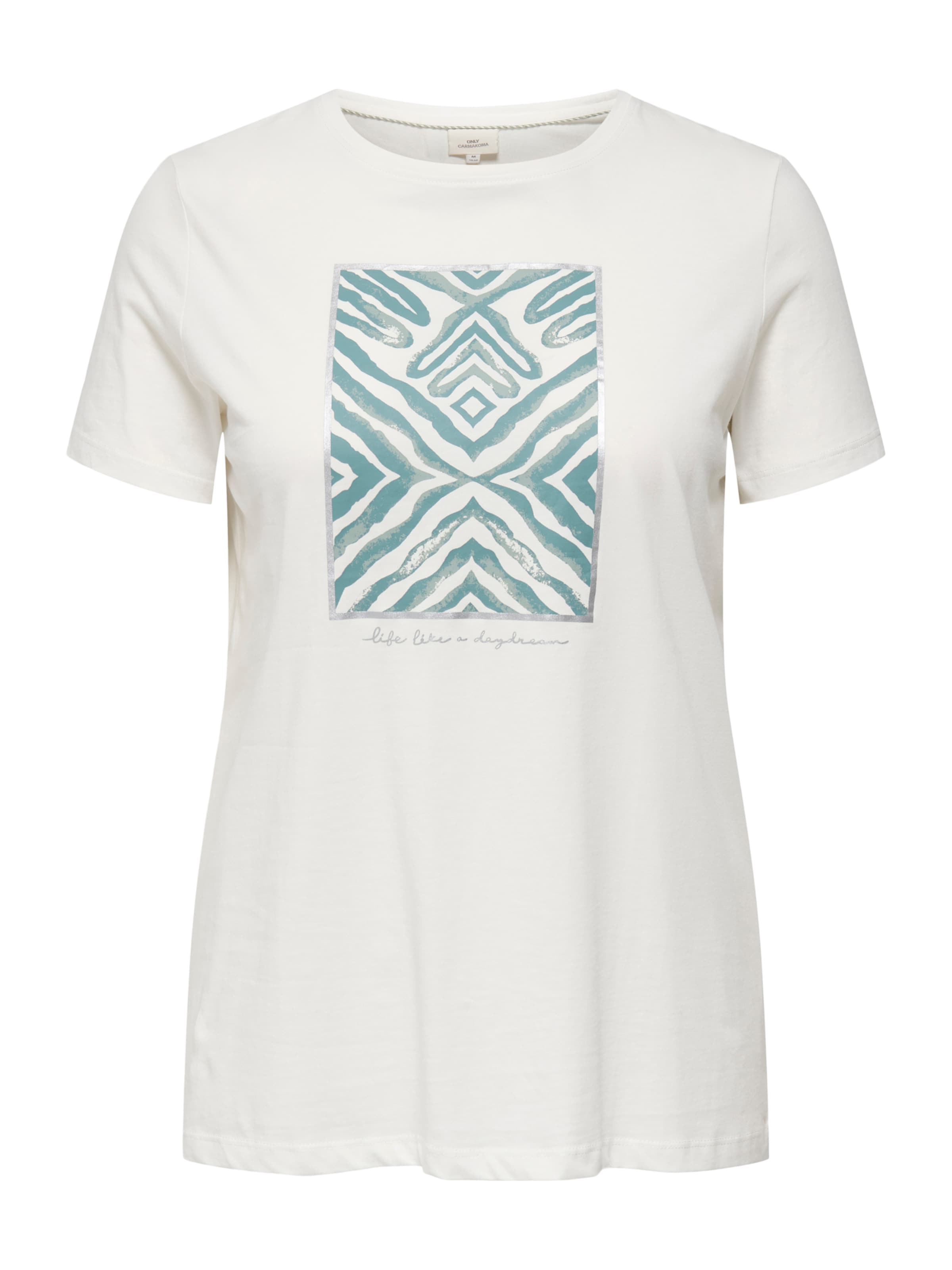 ONLY Carmakoma Póló 'Carboostery' - fehér: elől