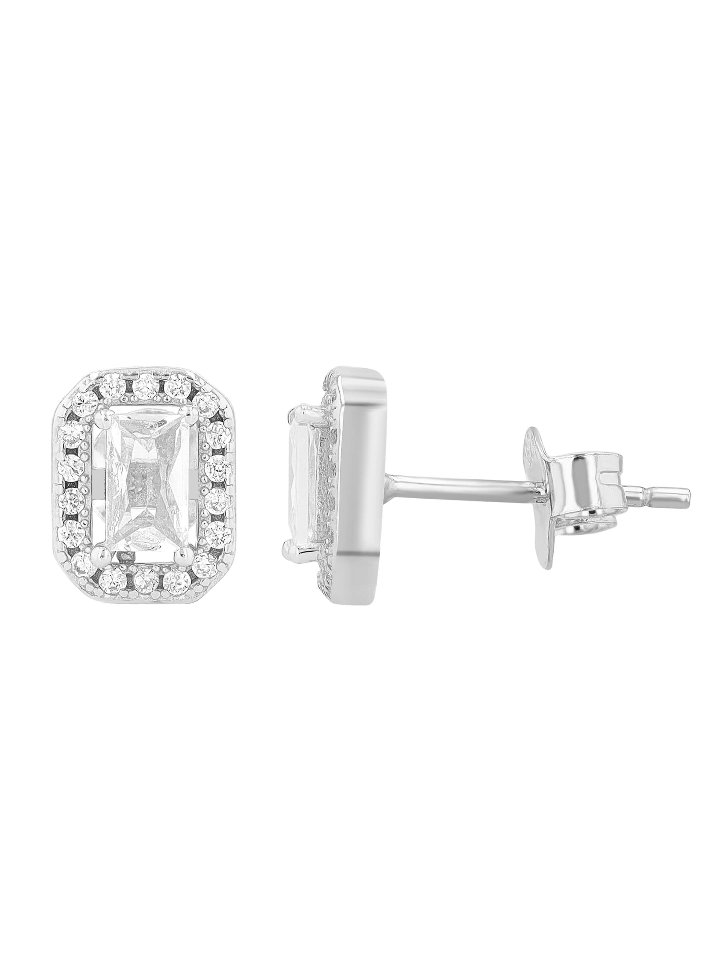 Akzent Earrings '"Zoee" aus 925 Sterlingsilber, rhodiniert, langlebig' in Silver