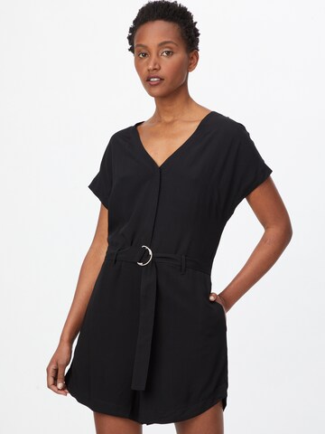 Urban Classics Jumpsuit in Zwart: voorkant