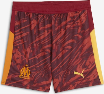 PUMA Regular Workout Pants 'Olympique de Marseille 25/26' in Red: front