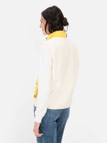 CAMEL ACTIVE Fleeceweste mit Stehkragen in Weiß