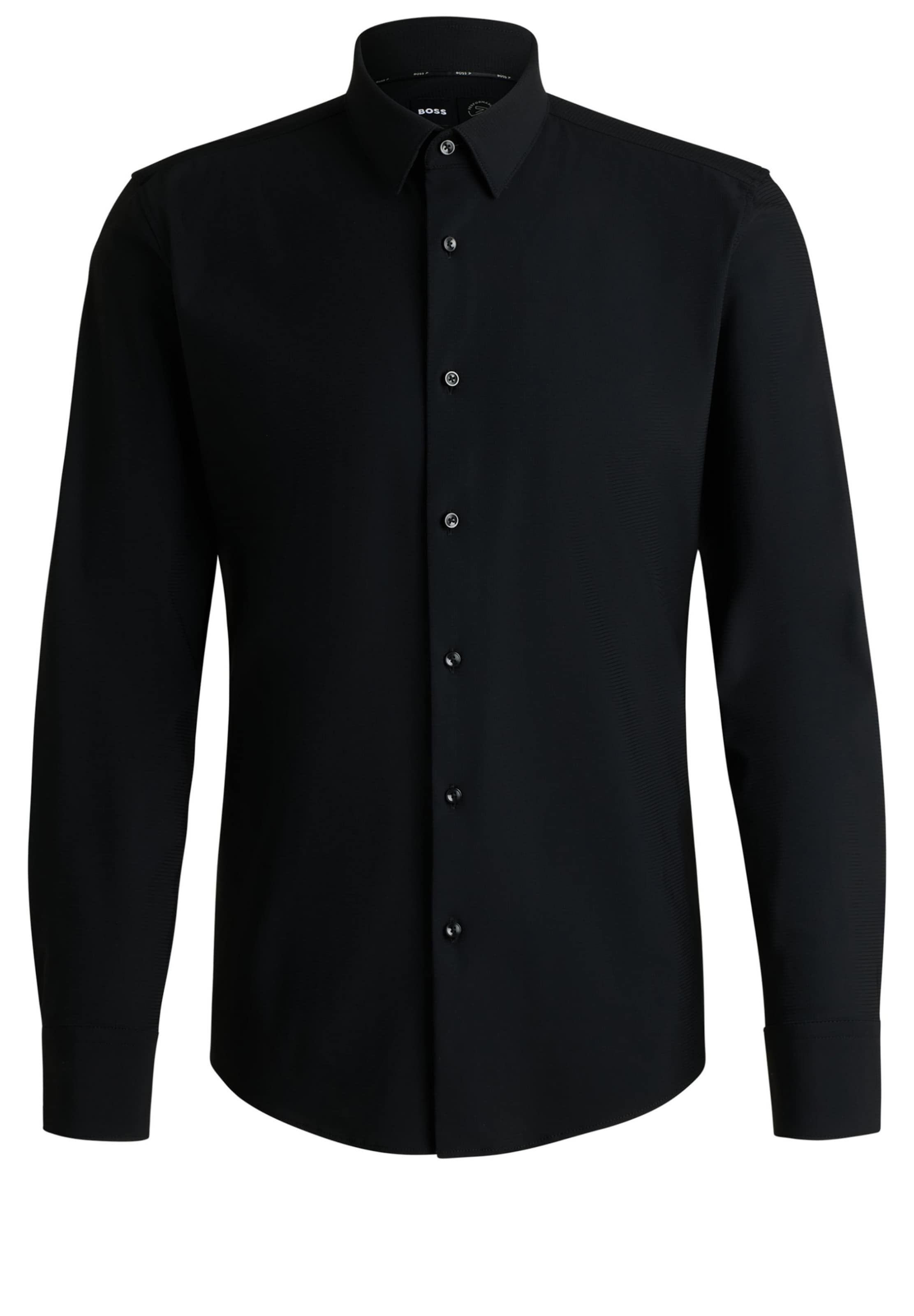 BOSS Hemd 'Hank' in Schwarz: Vorderseite
