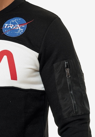 Redbridge Pullover McKinney NASA Print & Patches in Schwarz