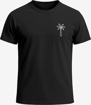 Neverless Shirt 'Palme Polygon' in Black: front
