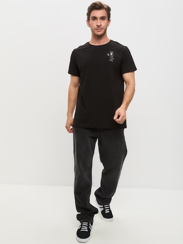 Cat e Lolette - Camiseta 'Mini Dandy Cat' en negro