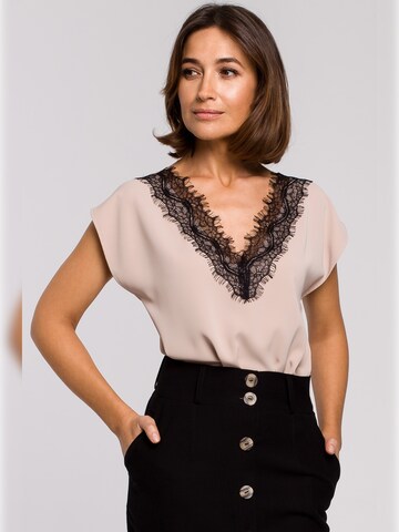 Stylove - Blusa en beige: frente