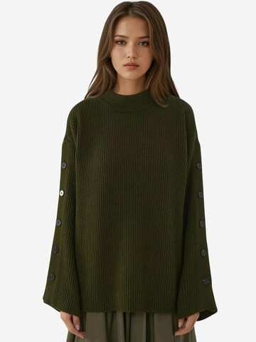 Hiccup Pullover in Grün: Vorderseite