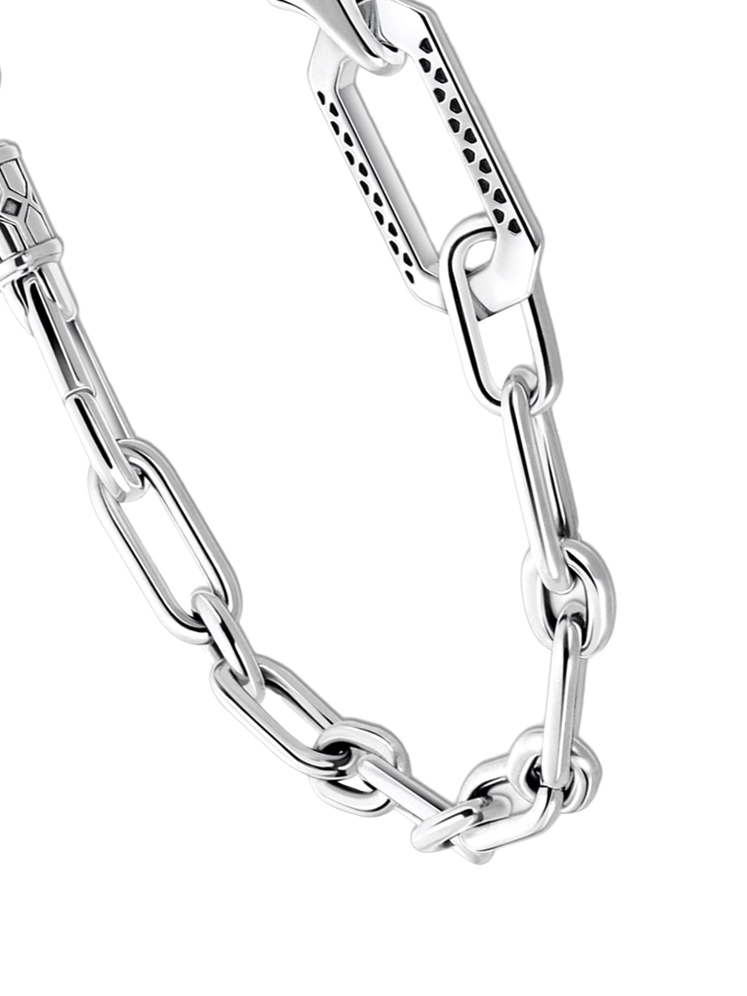 Bracelet 'Armband Schwarzer Onyx Silberkette' Thomas Sabo en noir