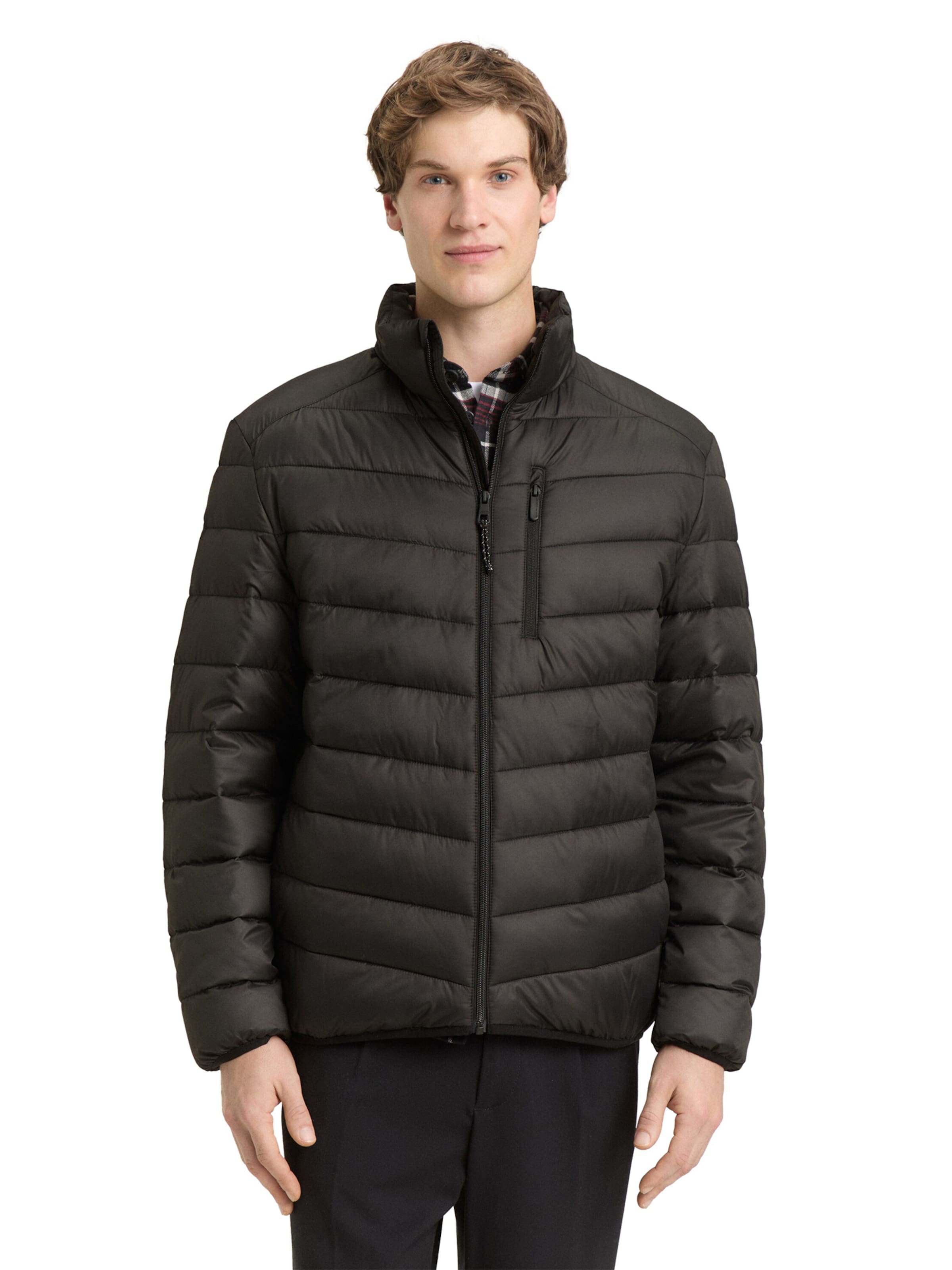 TOM TAILOR DENIM - Chaqueta de entretiempo en negro: frente