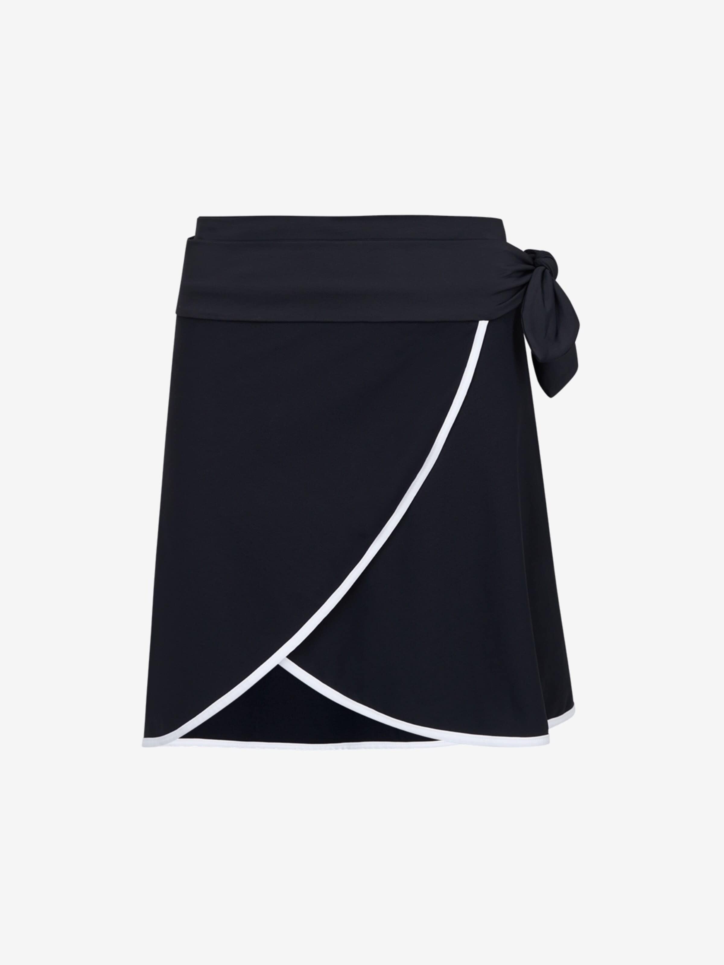 WALLIEN Skirt 'Wrap' in Black: front
