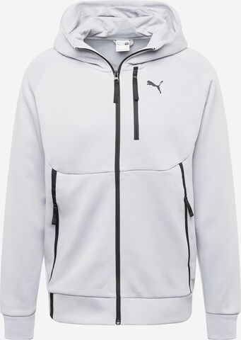 PUMA Sweat jacket 'PUMATECH' in Grey: front