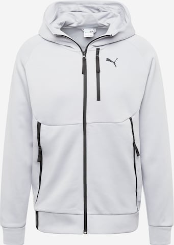 PUMA Zip-Up Hoodie 'PUMATECH' in Grey: front