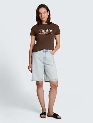 TOM TAILOR DENIM Μπλουζάκι σε καφέ