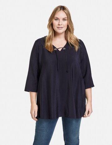 SAMOON Blouse in Blauw: voorkant